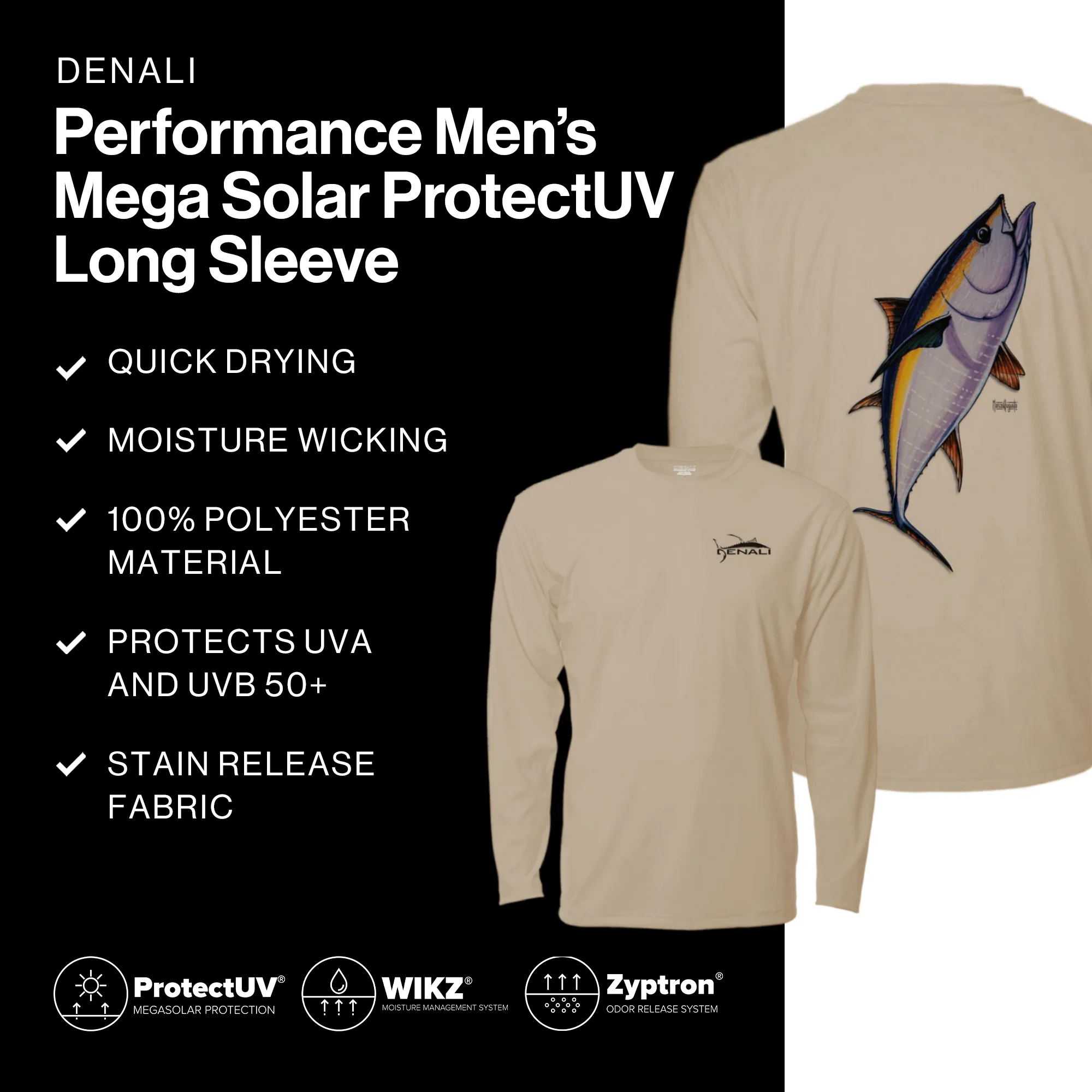 Yellowfin Tuna - Long Sleeve ProtectUV® Sun Protective Shirt - Image 7